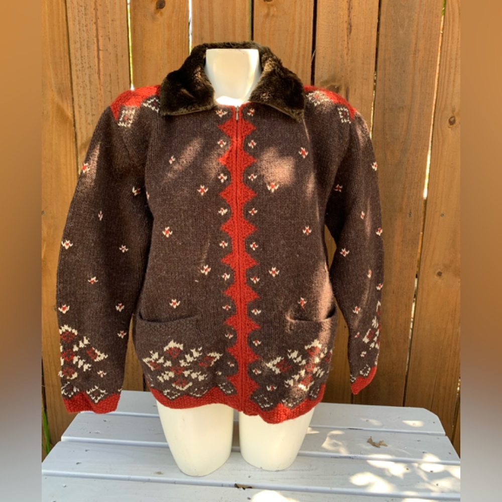 Vintage Mac & Jack zip up wool jacket size M.